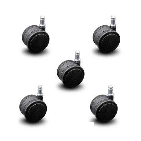 Service Caster 2.375" Black Soft Wheel Grip Ring Office Chair Casters SCC, PK5 SCC-GR02S60-TPR-BLK-716-5